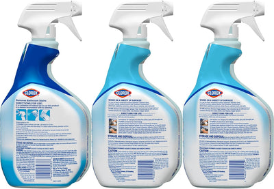 Disinfecting All-Purpose Cleaner 32 Oz and Disinfecting Bathroom Cleaner, Household Essentials, 30 Oz, Pack of 3