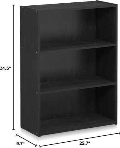 Pasir 3-Tier Open Shelf Bookcase, Americano