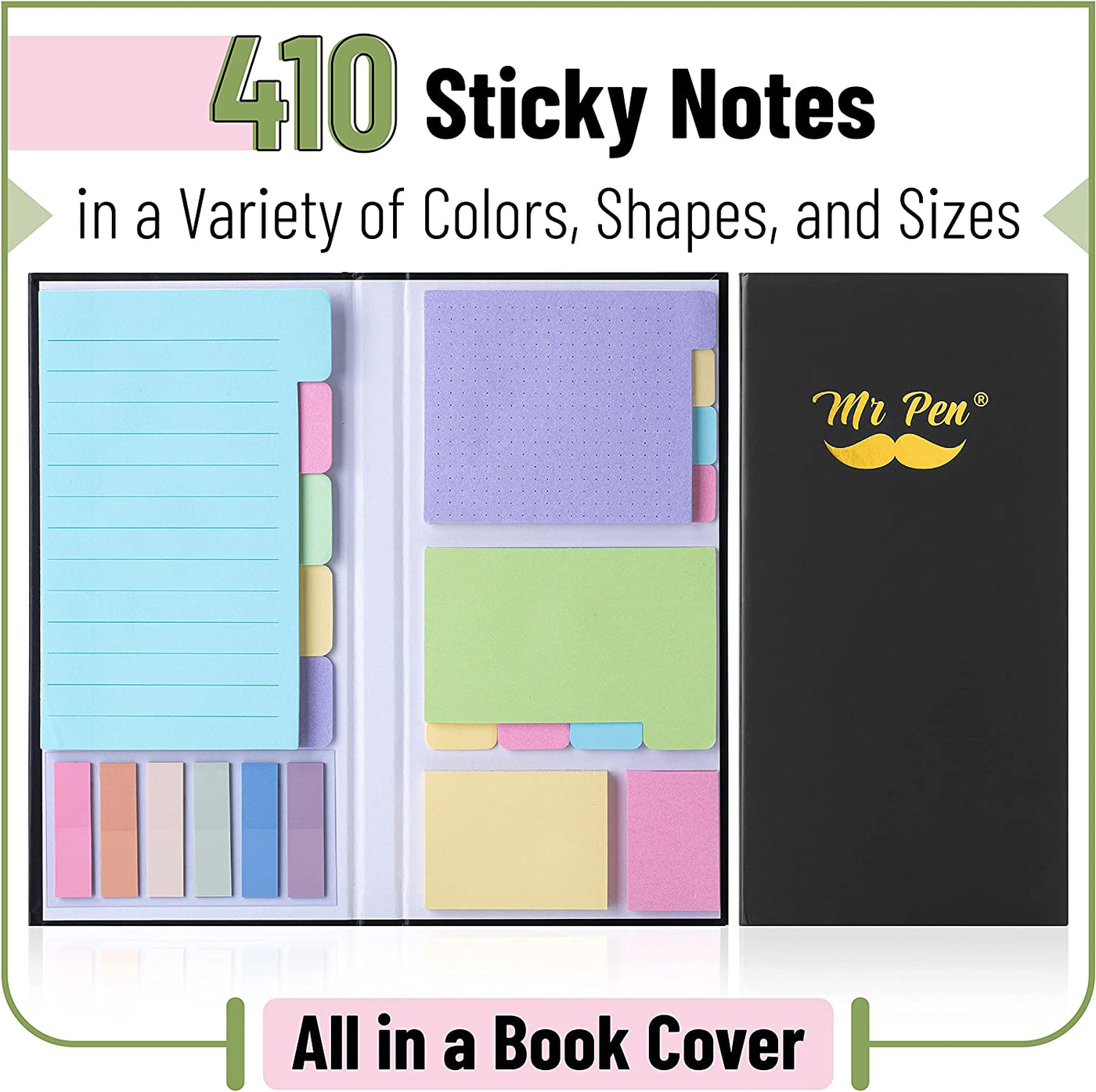 - Sticky Note Set, 410 Pack, Pastel Colors, Sticky Notes Tabs, Divider Sticky Notes, Office Supplies, Planner Sticky Note Dividers Tabs, Book Notes, Bible Sticky Notes