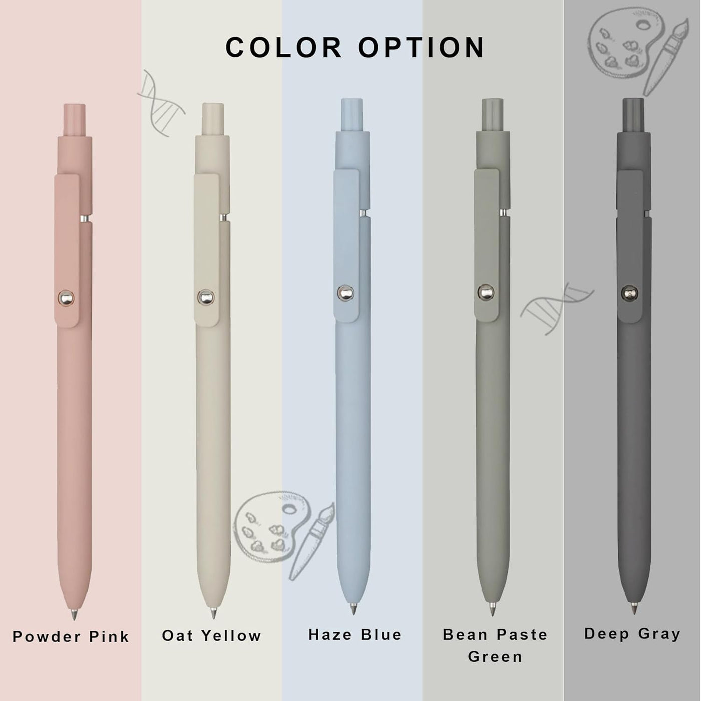 10 Pcs 0.5Mm Fine Point Retractable Quick Dry Gel Ink Pens Cute Aesthetic for Supplies for School & Office Comfortable Smooth Writing