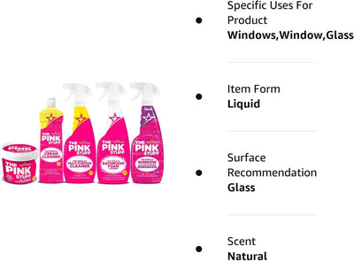 - the Pink Stuff - the Miracle Cleaning Paste, Multi-Purpose Spray, Bathroom Foam Spray, Window & Glass Cleaner, and Cream Cleaner Bundle