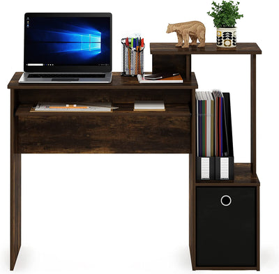 Econ Computer Writing Desk, Amber Pine/Black