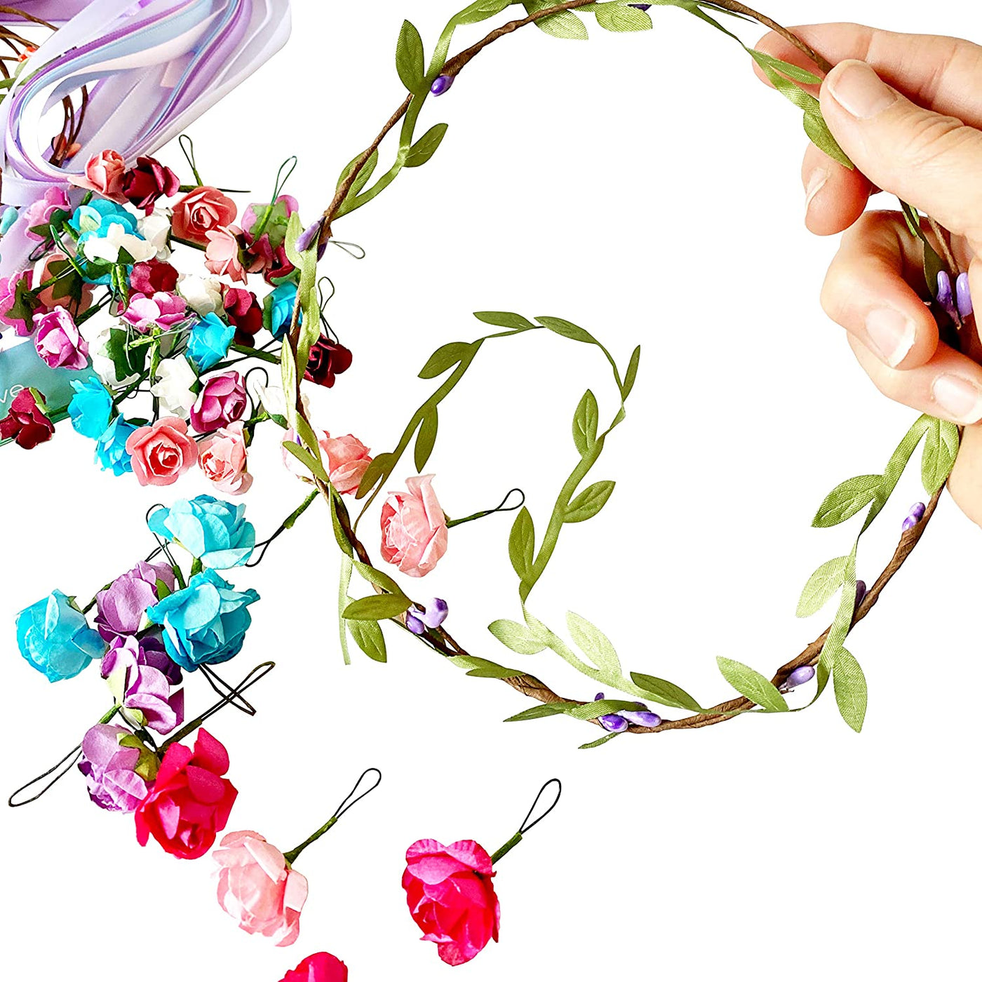 Make Your Own Flower Crowns and Bracelets Craft Kit for Girls Gifts Ages 6 7 8 9 10 Years Old and Up