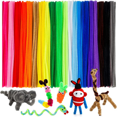 200 PCS Pipe Cleaners Craft Supplies Multi-Color Chenille Stems for Art and Craft Projects Creative DIY Decorations (12Inch X 6Mm)