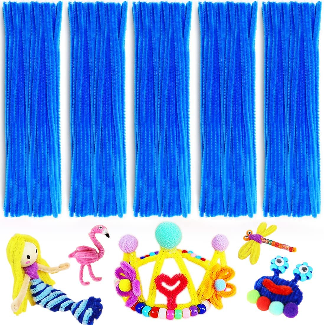 Pipe Cleaners, Pipe Cleaners Craft, Arts and Crafts, Crafts, Craft Supplies, Art Supplies (Blue)…