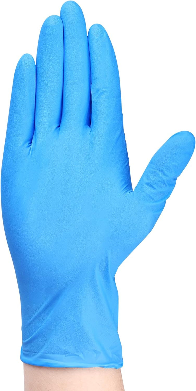 Heavy-Duty Blue Disposable Nitrile Gloves, Box of 100, 6-Mil, Fully Textured, Powder-Free, Latex-Free, Non-Sterile