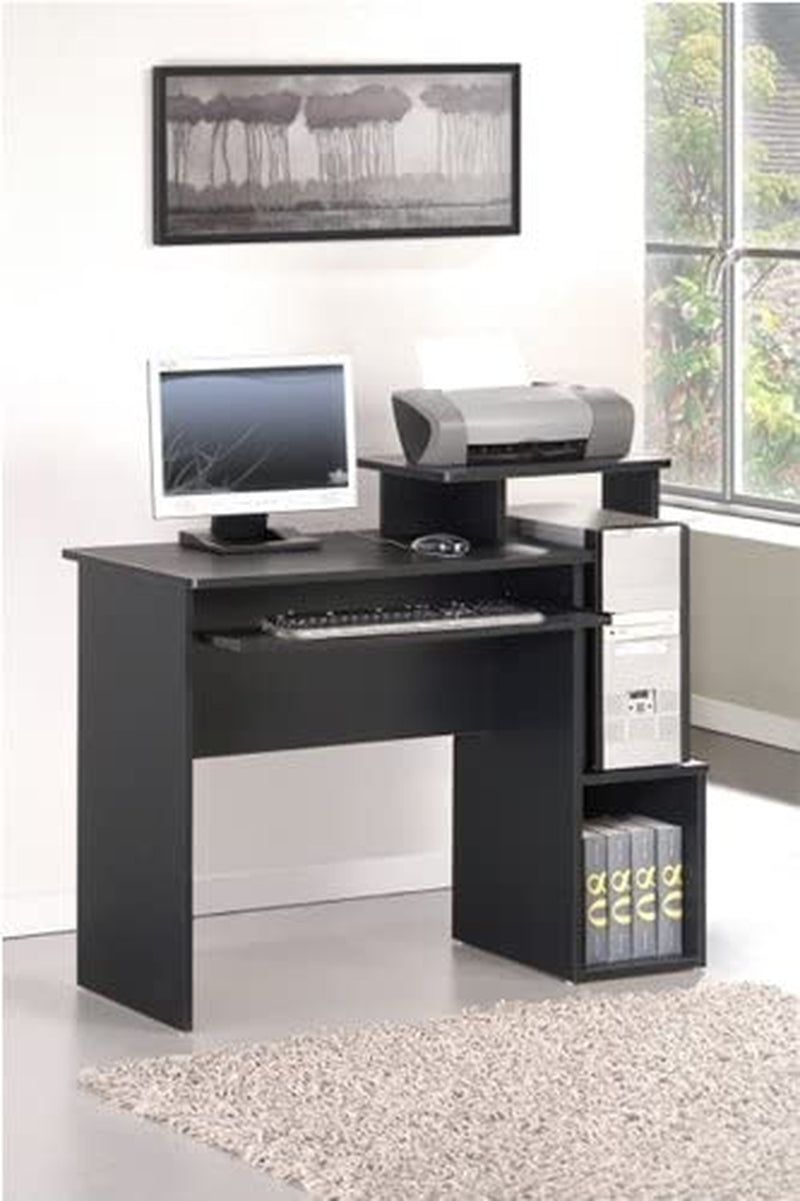 Econ Multipurpose Home Office Computer Writing Desk, Black/Brown