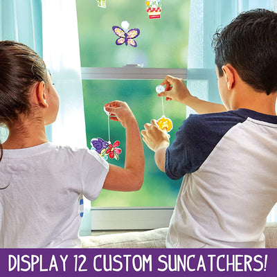 Create Your Own Window Art, Paint Your Own DIY Suncatchers, Fun Staycation Activity or Birthday Party Idea, Arts and Craft Kits for Kids Ages 6, 7, 8, 9