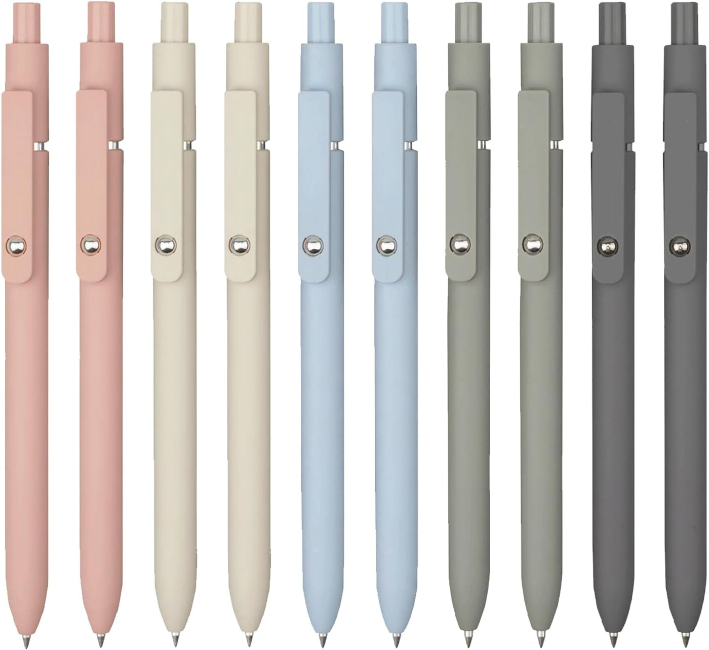 10 Pcs 0.5Mm Fine Point Retractable Quick Dry Gel Ink Pens Cute Aesthetic for Supplies for School & Office Comfortable Smooth Writing