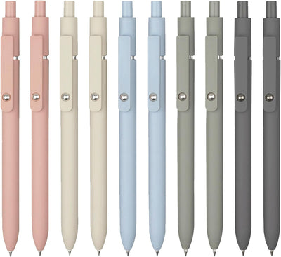 10 Pcs 0.5Mm Fine Point Retractable Quick Dry Gel Ink Pens Cute Aesthetic for Supplies for School & Office Comfortable Smooth Writing
