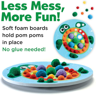 Pom Pom Pictures: Animals - Preschool Learning Activities, Sensory Toys for Toddlers, Toddler Arts and Crafts for Ages 3-5+