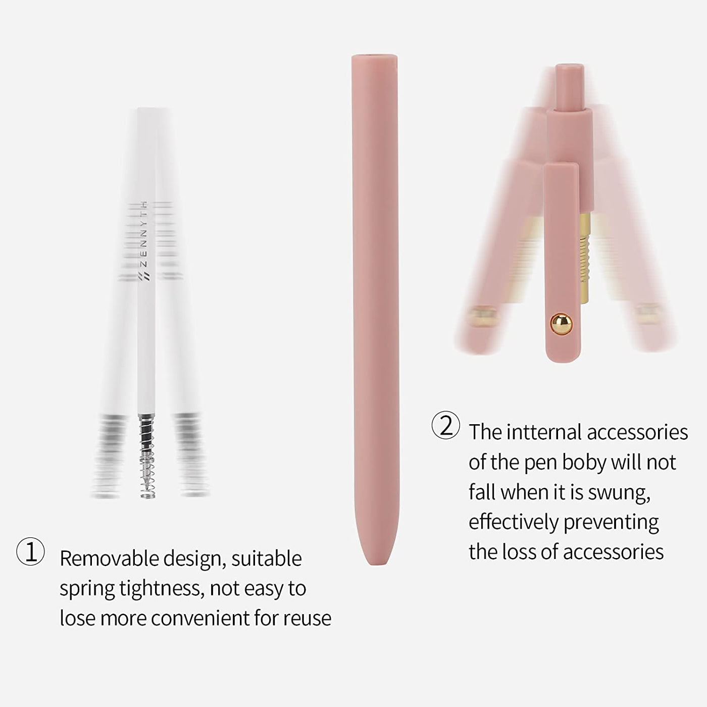 Gel Pens, 6 Pcs 0.5Mm Quick Dry Black Ink Pens Fine Point Smooth Writing Pens, Cute Office School Supplies Gifts for Women