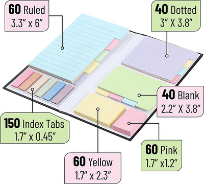 - Sticky Note Set, 410 Pack, Pastel Colors, Sticky Notes Tabs, Divider Sticky Notes, Office Supplies, Planner Sticky Note Dividers Tabs, Book Notes, Bible Sticky Notes