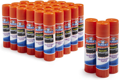 Disappearing Purple School Glue Sticks, Washable, 7 Grams, 30 Count