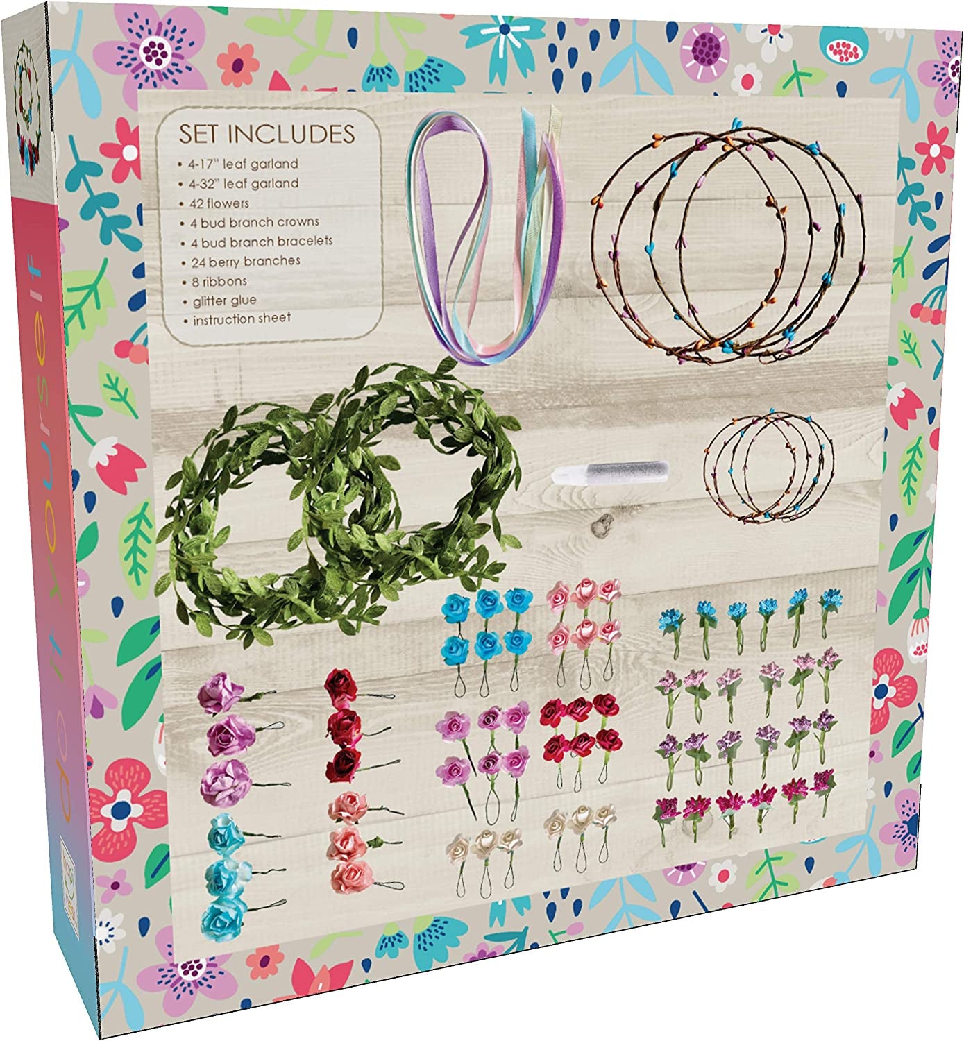 Make Your Own Flower Crowns and Bracelets Craft Kit for Girls Gifts Ages 6 7 8 9 10 Years Old and Up