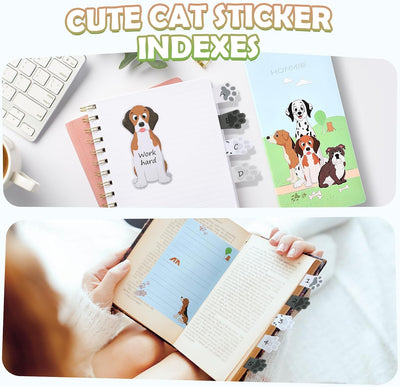 Dog Sticky Notes Set, Sticky Note Pads 300 Sheets, Cute Animal Sticky Notes Pads for Dog Lovers Kids Office School Creative Gifts